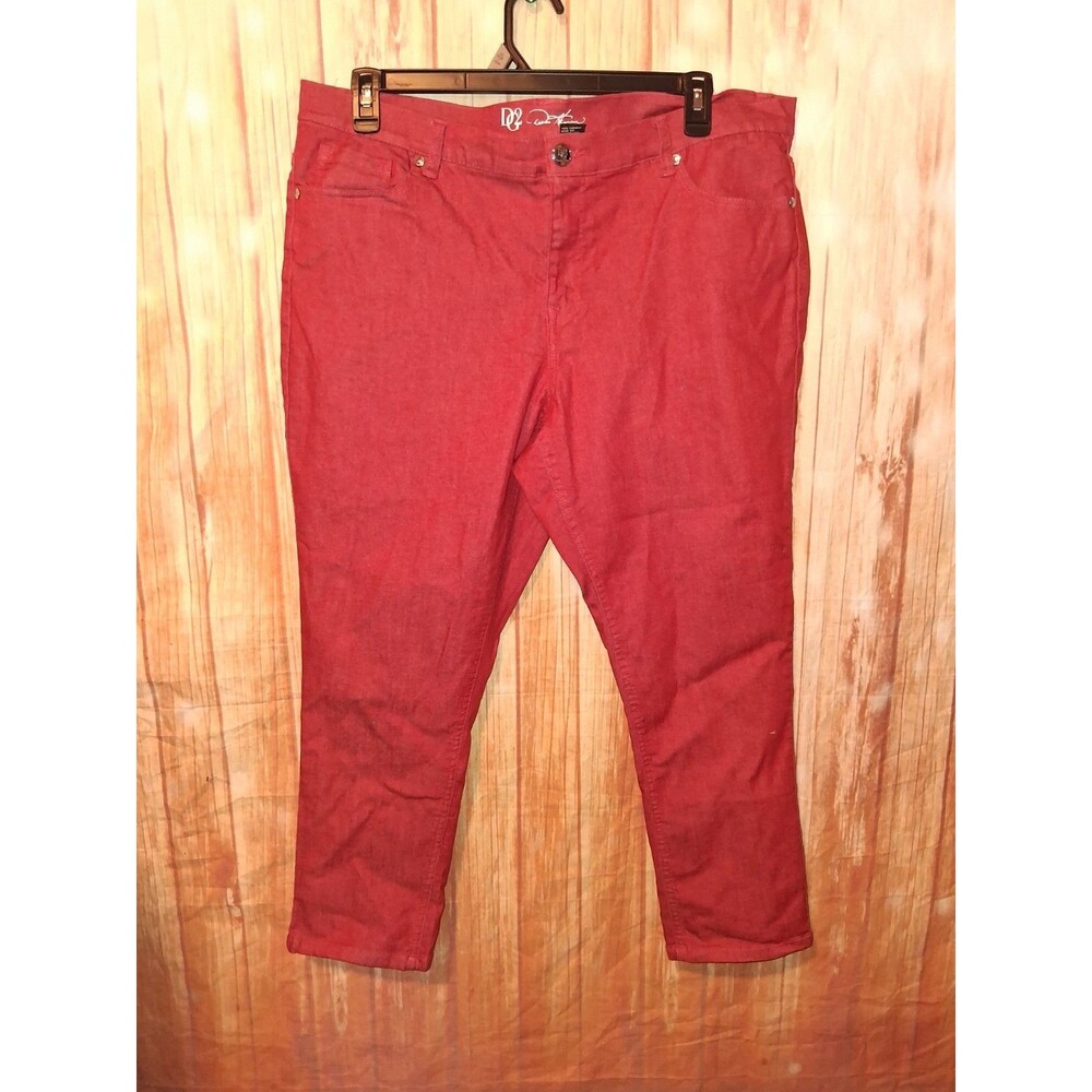 Diane Gilman DG2 Red Taper Jeans Sz 18PW